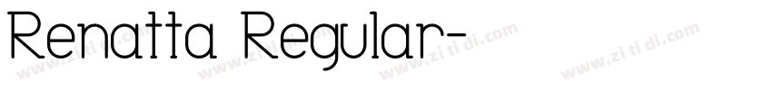 Renatta Regular字体转换